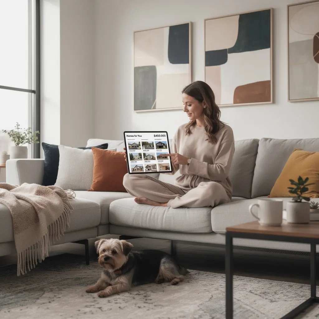 Светлая спальня с большими окнами и минималистичным интерьером.