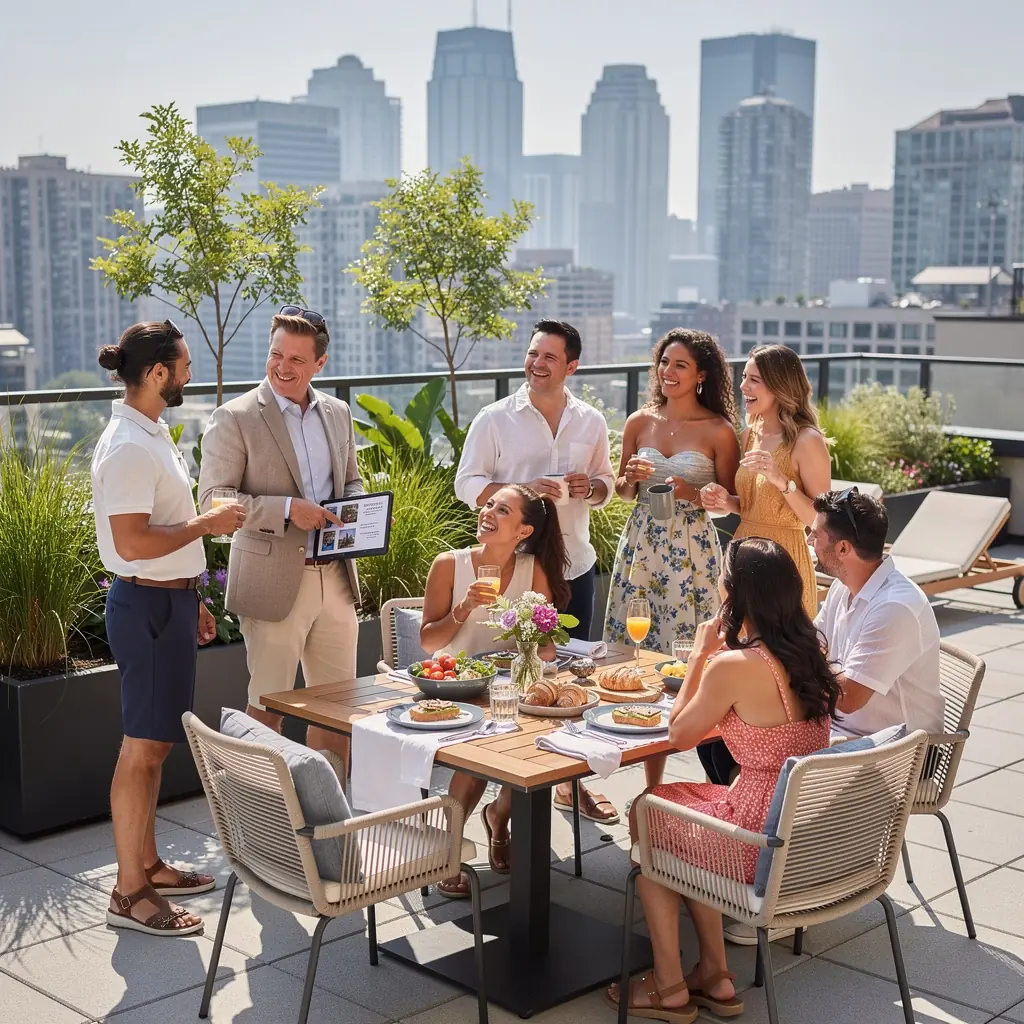 Элегантная ванная комната с современными сантехническими приборами.